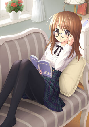 manga glasses reading sofa - Lowbird -