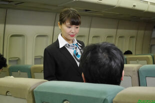 Chinese stewardess Haruka Miura gets