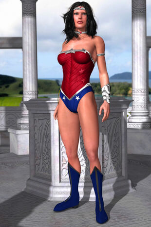Wonderwoman steaming 3 dimensional